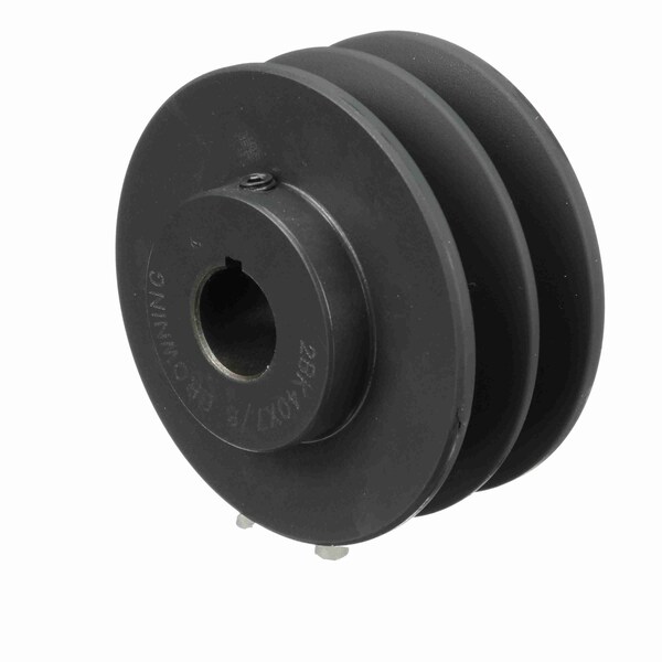 2 Groove Cast Iron Fhp - Finished Bore Sheave, 2BK40X7/8